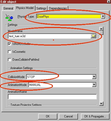 Physic Model Settings