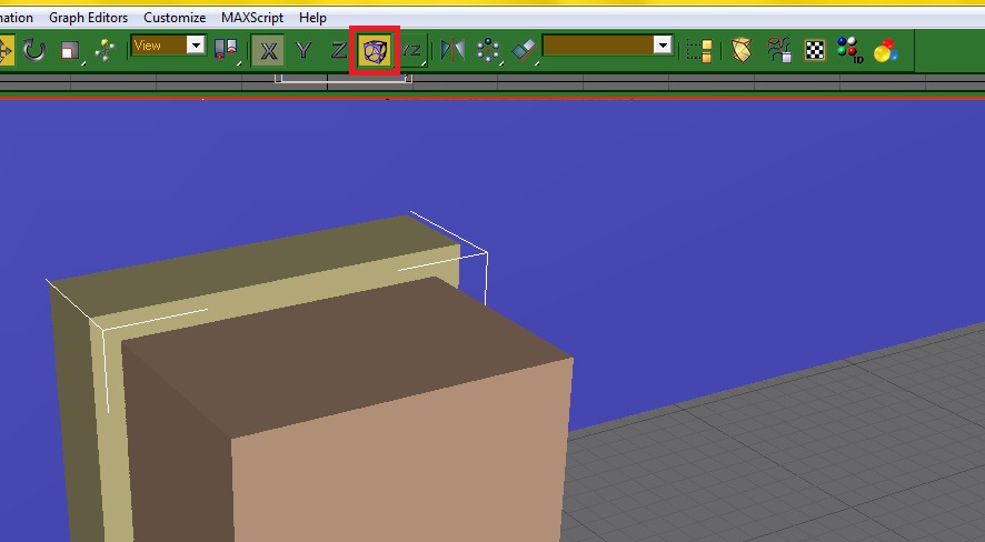 Clicking the new Boolean tool icon