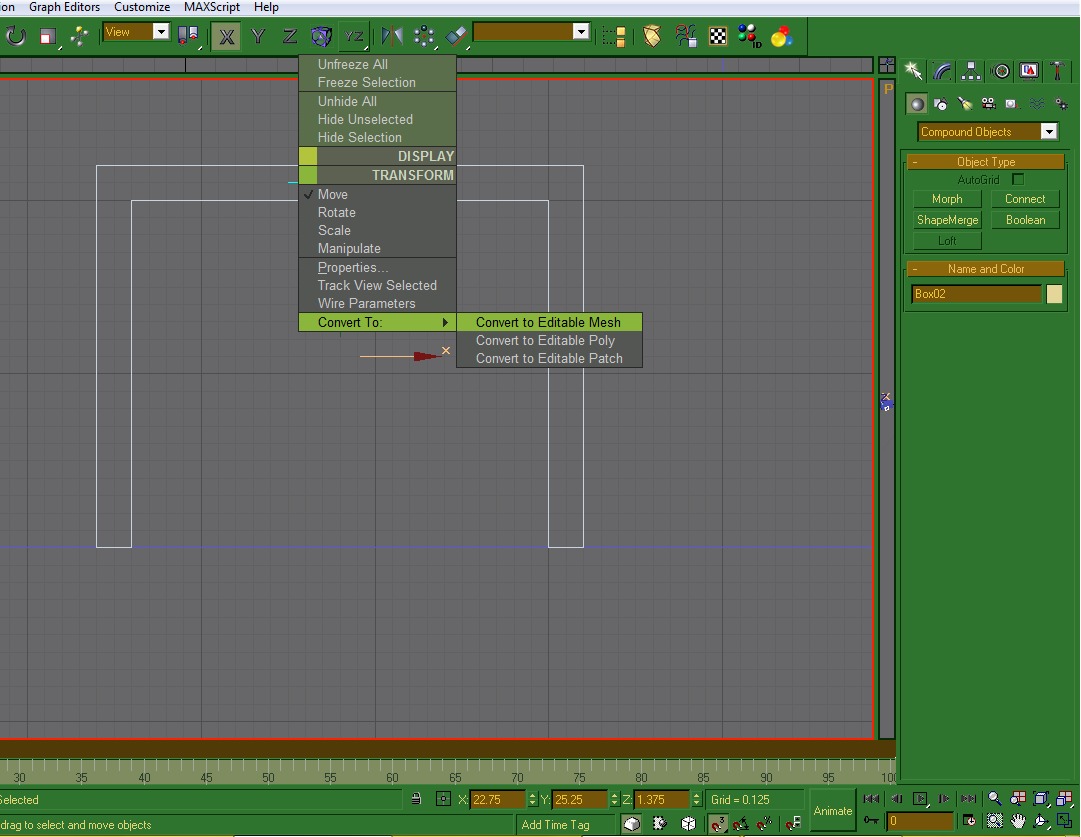 Converting the boolean result to an editable mesh
