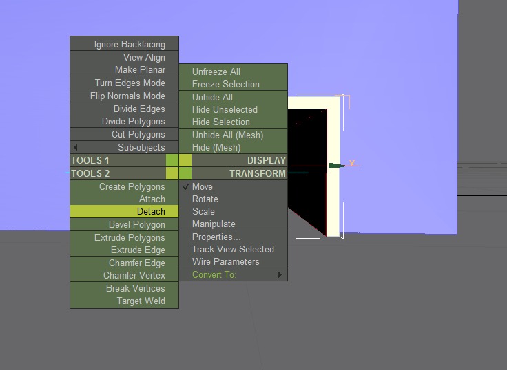 Detach dialog for the selected walls